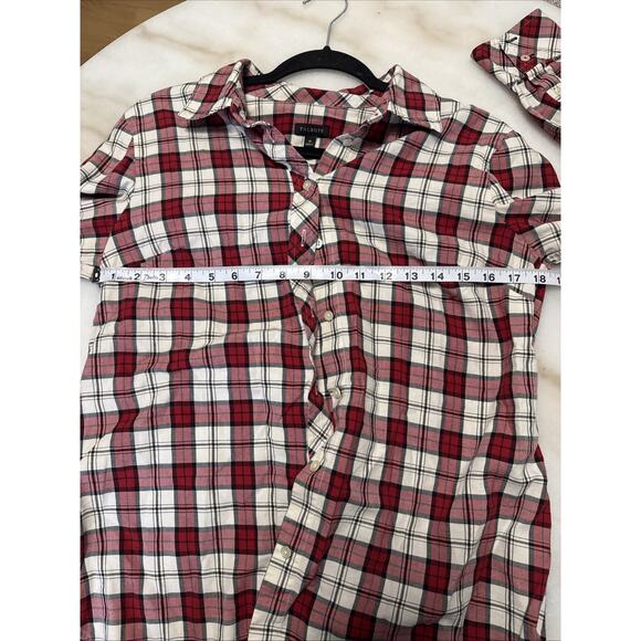 Talbots CLASSIC COTTON SHIRT - SHIMMER PLAID Size M - Picture 6 of 7